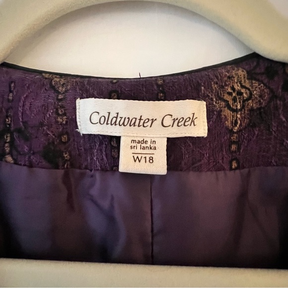 Blazer purple w/ black design Coldwater creek size 18W - Picture 4 of 6